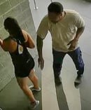 The moment the stranger groped Jesse Ratu was caught on CCTV camera. Photo / Facebook