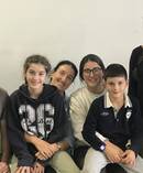 Left to right: Gabriel, Irati, Anabel, Leiree, Inigo, Amaia and Michael Ros. 