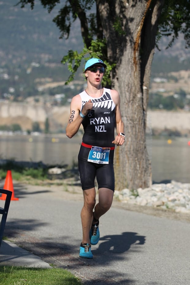 PACE SETTER: Lewis Ryan leads the way during the run at the ITU Cross-Triathlon World Championships. PHOTO/SUPPLIED