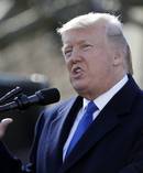 President Donald Trump speaks to the March for Life participants from the Rose Garden of the White House, Friday. Photo / AP