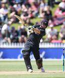 Colin Munro of New Zealand bats during game one of the One Day International Series between the New Zealand Black Caps and Pakistan. Photo / Getty Images.