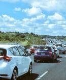 Aucklanders trying to head North have found themselves stuck in Christmas Day traffic. Photo / Supplied