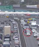 A crash is blocking the far right lane southbound on SH1. Photo / New Zealand Transport Agency