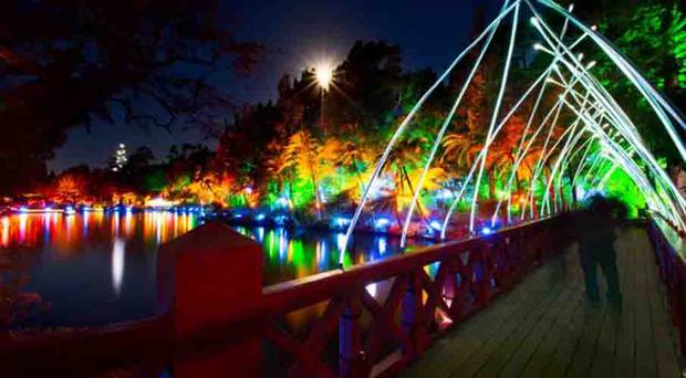 The festival of Lights at Pukekura Park in New Plymouth attracts more than 100,000 people every year. Photo / Festival of Lights, New Plymouth District Council