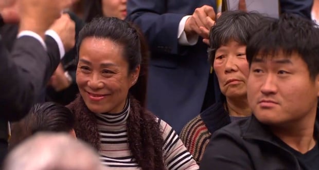 Beifei Jiang is all smiles after the hammer falls on auction night. Photo/Supplied