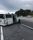 The incident occurred between the Lincoln Rd and Royal Rd off ramps on SH16 shortly before 6pm. Photo / NZME