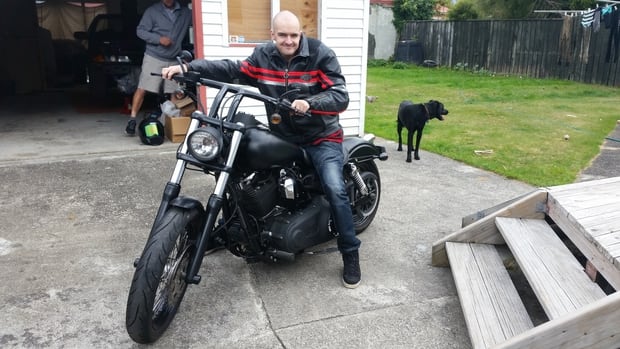 Jarred Townsend hopes to get his Harley looking just how he wants it. Photo / Supplied