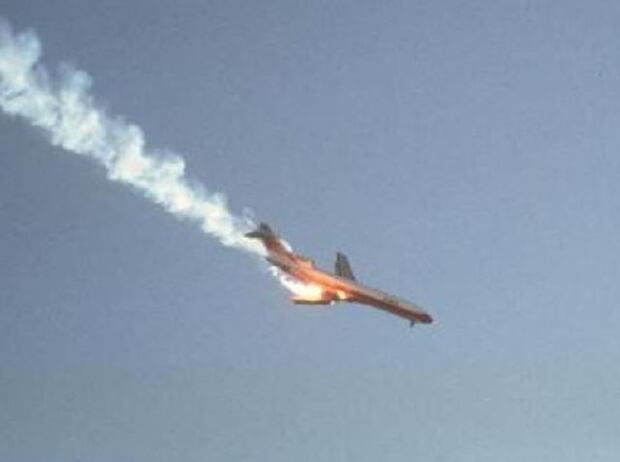The crashing Pacific Southwest Airlines flight 182. Photo / Supplied
