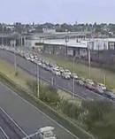 Traffic banks up on Auckland's Southern Motorway as shoppers head to Sylvia Park on Boxing Day. Photo / NZTA