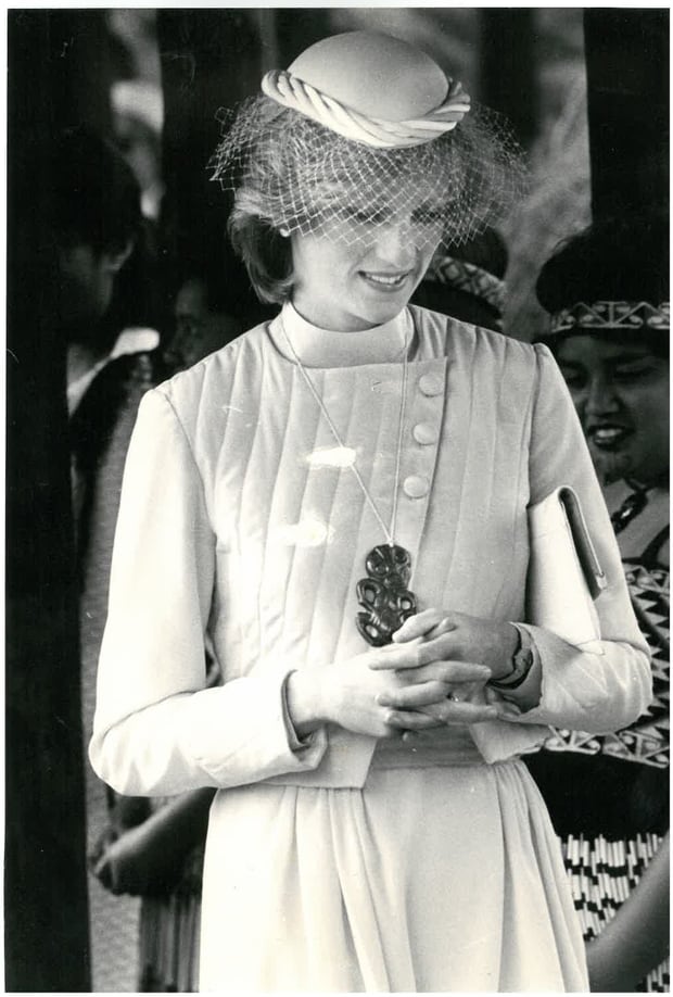 Royal Tour Charles and Diana 1983 Priness Diana at Waitangi 31 May 1983. Photo / NZ Herald