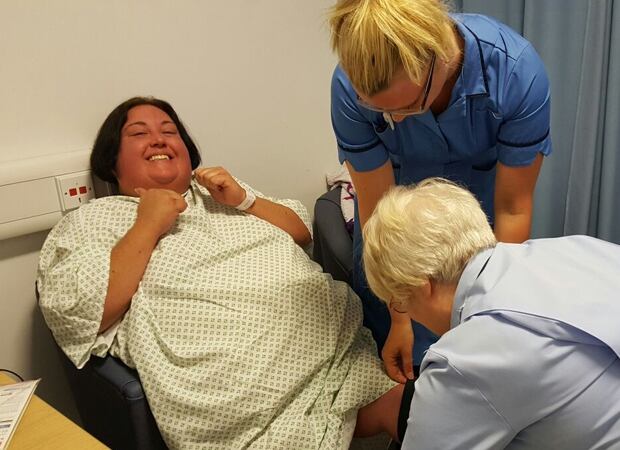 After her operation, Natalie has been thrilled that the weight is finally 