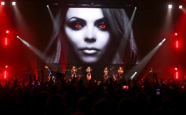 Little Mix on stage at their Auckland concert. Photo / Garry Brandon 