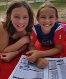 Klaudia (13) and Nastacia (10) Gaylard together. Photo / Supplied