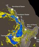 The MetService rain radar showing conditions at 10am.