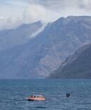 Water rescue underway after two Queenstown skydivers crash into Lake Wakatipu. Photo / James Allen.