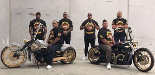 Patched members of the Comanchero gang from Australia have set up a chapter in New Zealand. Photo / Instagram.