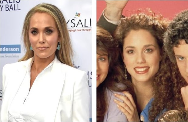 Berkley in 2017 (left) and in Saved By The Bell which ran from 1989-1993 (right). Photo / Getty Images