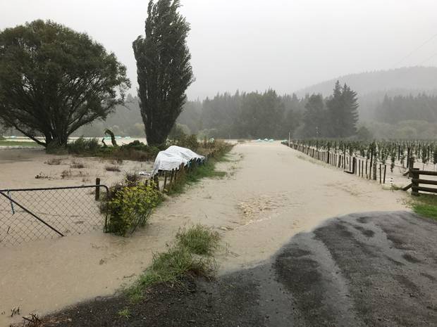 Surface flooding has hit the area north of Napier hard. Photo / Paul Taylor
