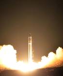 The Hwasong-15 intercontinental ballistic missile, at an undisclosed location in North Korea. Photo / AP