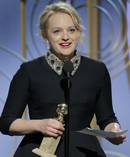 Elisabeth Moss accepts the award for Best Performance by an Actress in a Television Series - Drama for 