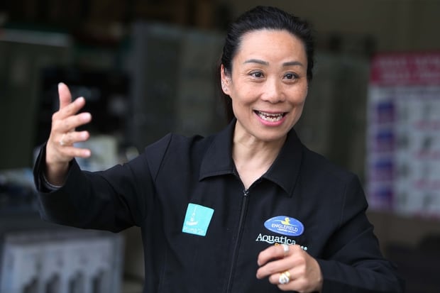 Beifei Jiang successfully bid on Ling and Zing's house at The Block's live auction. Photo/John Stone