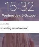 The push notification you'd get to consent to sex. 