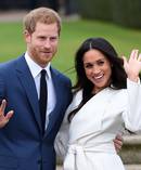 Britain's Prince Harry and Meghan Markle at Kensington Palace. Photo / AP