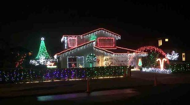 Karaka Lakes Christmas lights on show in 2016. Photo / Facebook