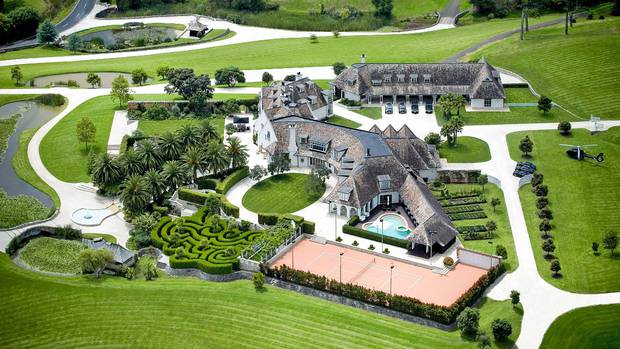 The former Dotcom mansion in Coatesville. Kim and Liz Dotcom live in a neighbouring bungalow.