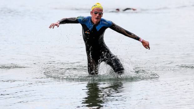 Rotorua's David Boles was the fastest man at the Donnelly Sawmillers Rotorua Legend of the Lake event at Lake Tikitapu (Blue Lake). Photo / Simon Watts