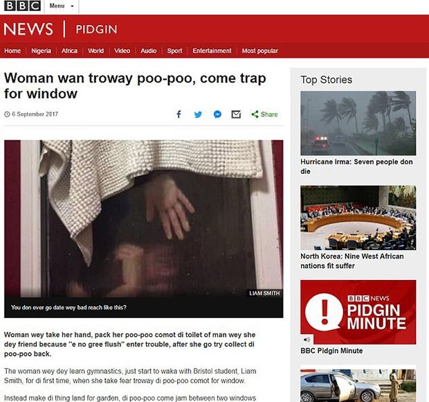The worst Tinder date story has been translated into the dialect for the BBC website. Photo / BBC