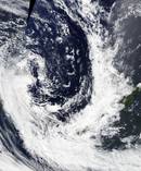 A composite satellite image showing the large weather system in the Tasman Sea that will pass over New Zealand and is expected to bring heavy rain to many areas. Photo / Nasa
