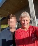 Gordon Pryor, right, with the young man he helped. Photo / Facebook 