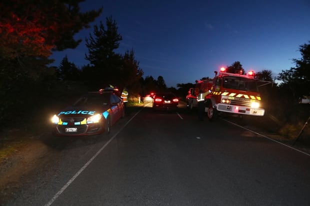Police, Armed Offenders Squad and ambulance crews attend the shooting. Photo / John Stone