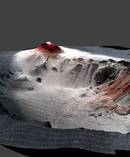 This image shows the seafloor topography of the Havre caldera volcano, with lavas from its 2012 eruption in red. Photo / Supplied