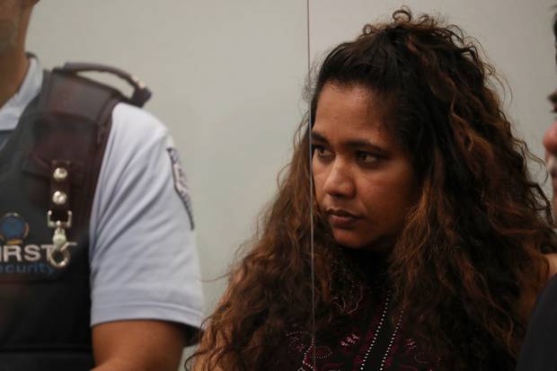 Kasmeer Lata in the dock during her sentencing. Photo / Jason Oxenham