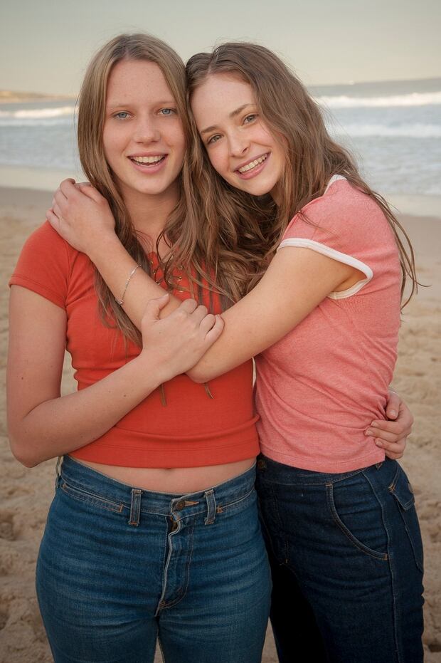 Ashleigh Cummings with Brenna Harding in Puberty Blues. Photo / Norrie Montgomery