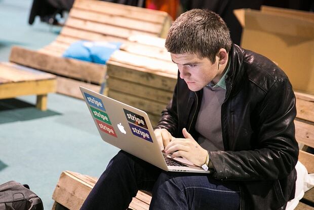 Stripe co-founder John Collison is the youngest self-made tech billionaire in the world, Forbes reports. He's pictured here at the 2014 Web Summit. Photo / Getty