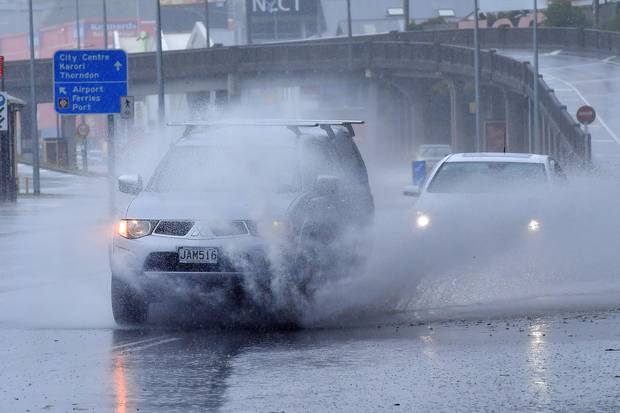 Former cyclone Gita's remnants hit Wellington yesterday. Photo / Marty Melville