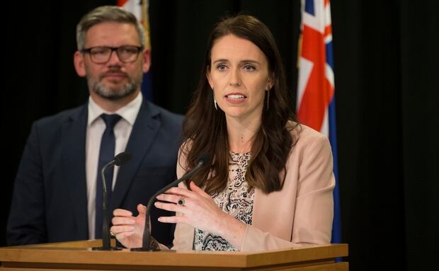Prime Minister Jacinda Ardern with Workplace Relations Minister Iain Lees-Galloway. Photo / Mark Mitchell