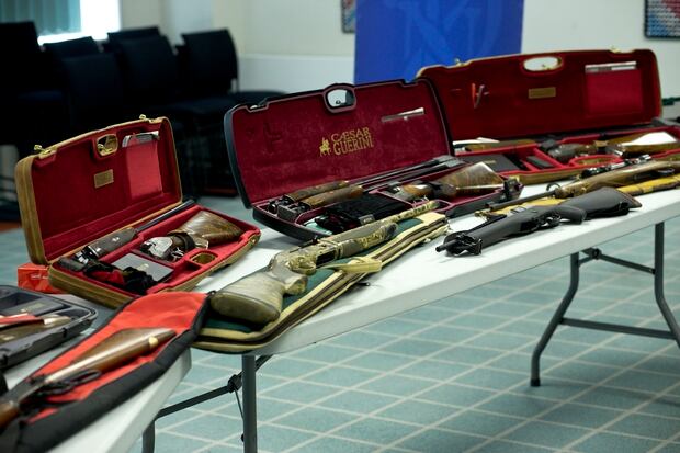 Firearms found during Operation Genoa. Photo/Dean Purcell.
