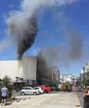 Kent St has been cordoned off due to the blaze. Photo / Doug Sherring
