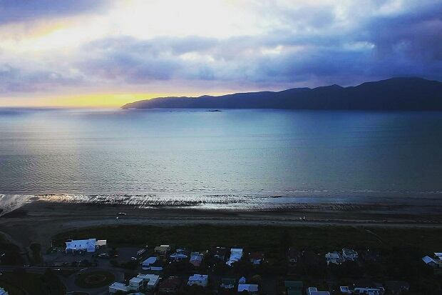 Kapiti Island during sunset. Photo / Cloe Willetts
