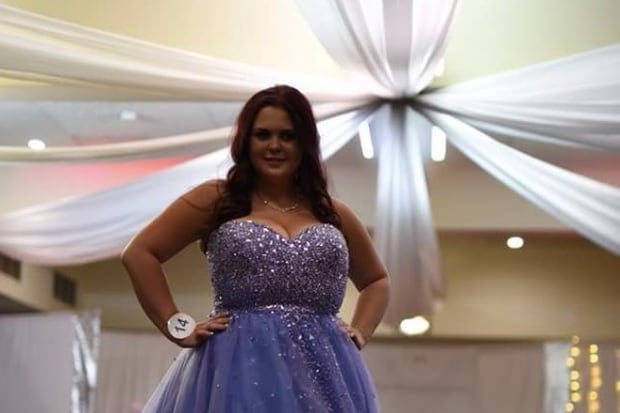 Sheridan says she struggles buying the approriate bras and clothing for her large breasts. Photo / GoFundMe