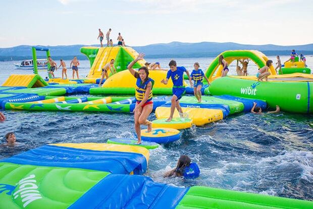 An inflatable water park could soon be on the waterfront if the project is approved. Photo/Supplied.