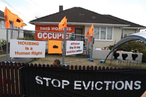 Niki Rauti's former house, when protests against its possession by the TRC were still underway. Photo / Stock 