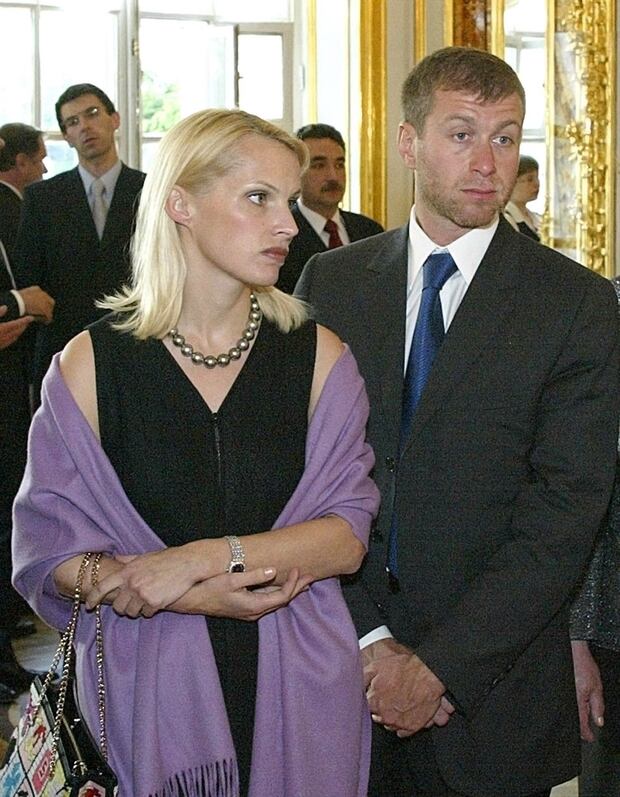 Roman Abramovich with second wife Irina Malandina. Photo / AP 