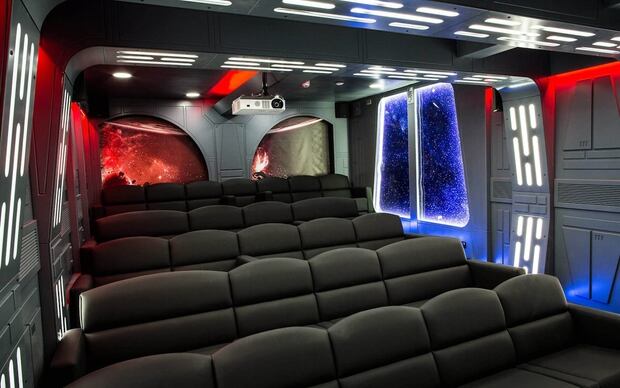 There's a Star Wars themed cinema for employees to enjoy.