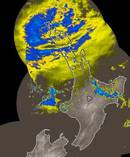 Rain starts to fall over Northland as the country braces for a turbulent 48 hours. Image / MetService