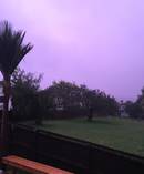 Purple sky in Birkdale. Photo / Amy Wiggins